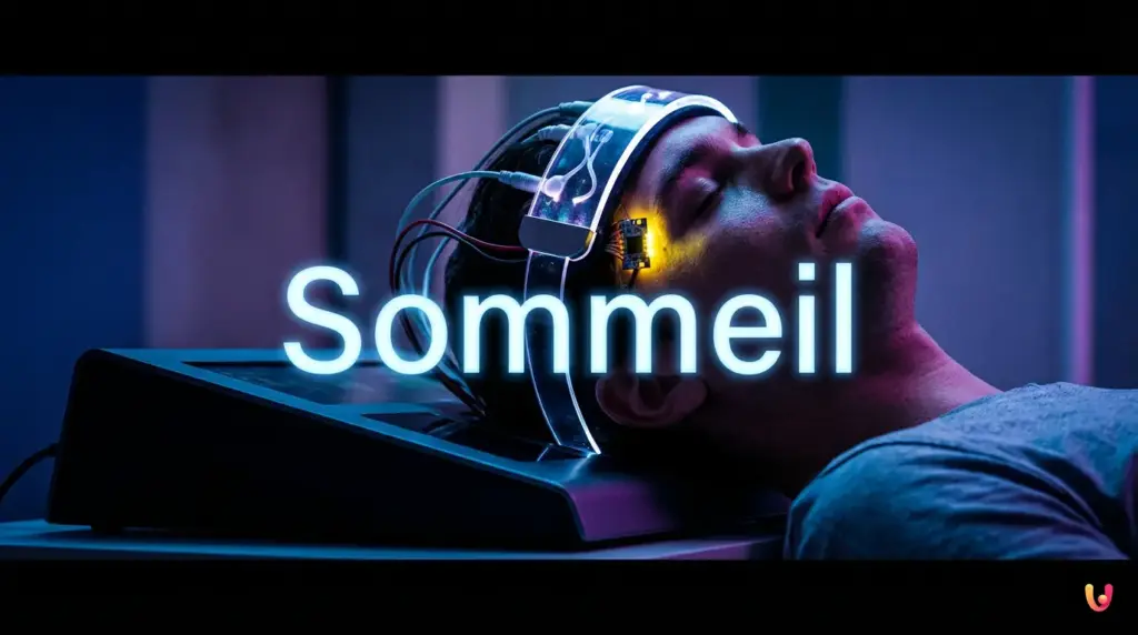 Repr&eacute;sentation num&eacute;rique d'un cerveau endormi analys&eacute; par l'intelligence artificielle.