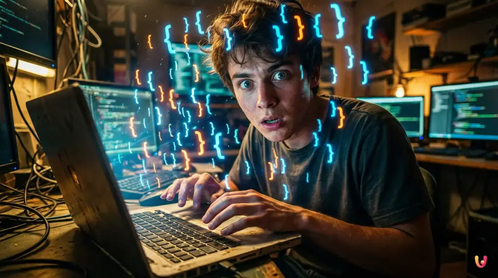 Detalhe de um teclado italiano de um port&aacute;til com as teclas para as chavetas.