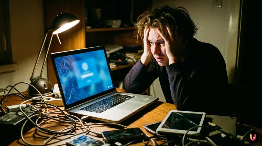 &Eacute;cran de connexion de Yahoo Mail sur ordinateur avec options de r&eacute;cup&eacute;ration alternatives.