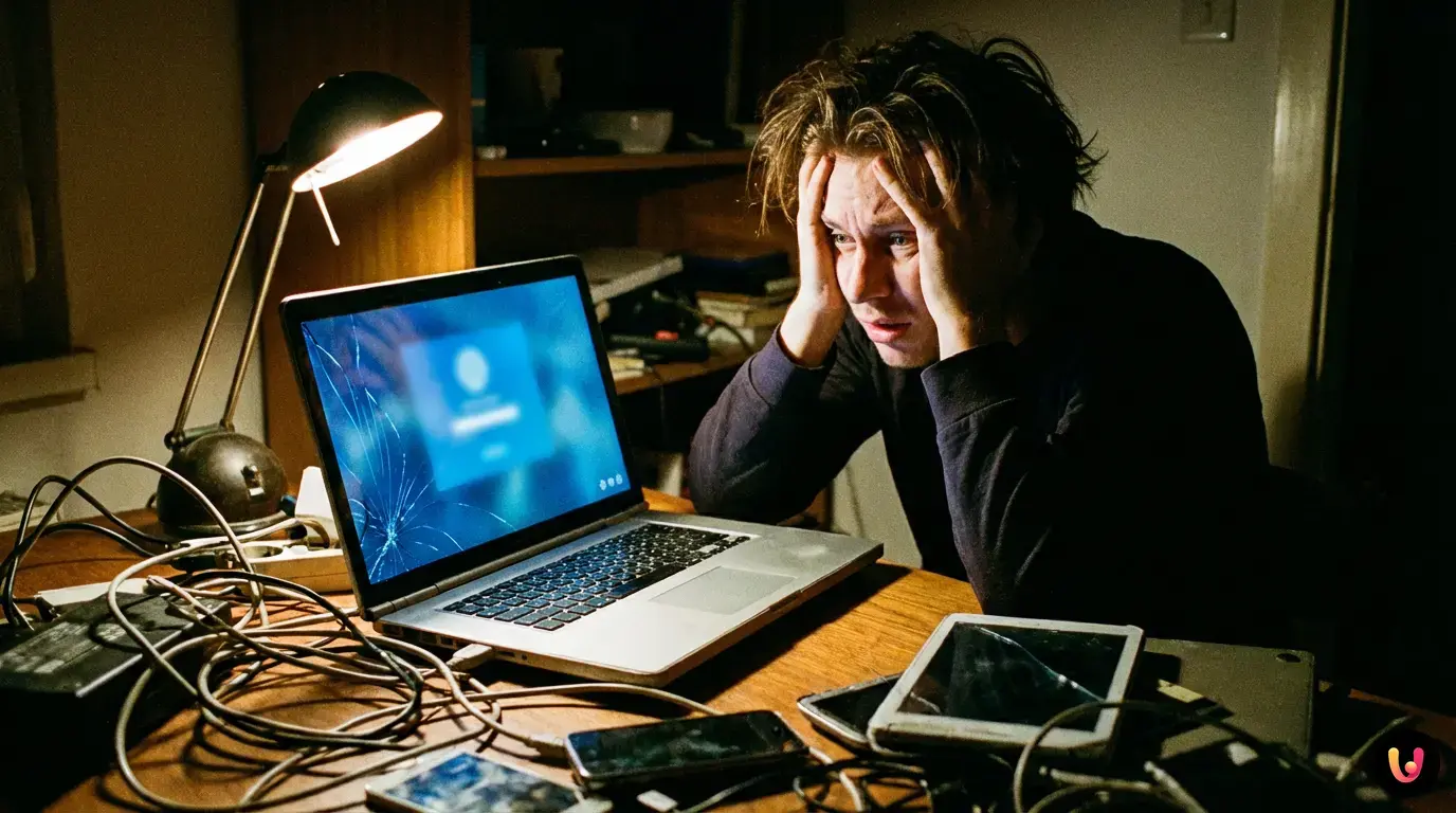 Schermata di login di Yahoo Mail su computer con opzioni di recupero alternative.