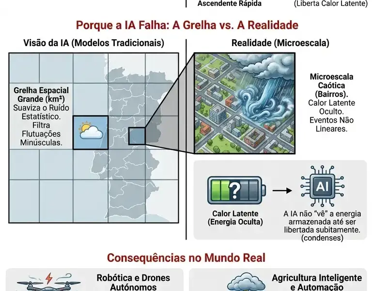 Infografica: A Armadilha do Microclima: Porque &eacute; que a IA Avan&ccedil;ada Falha o Ciclo de Humidade