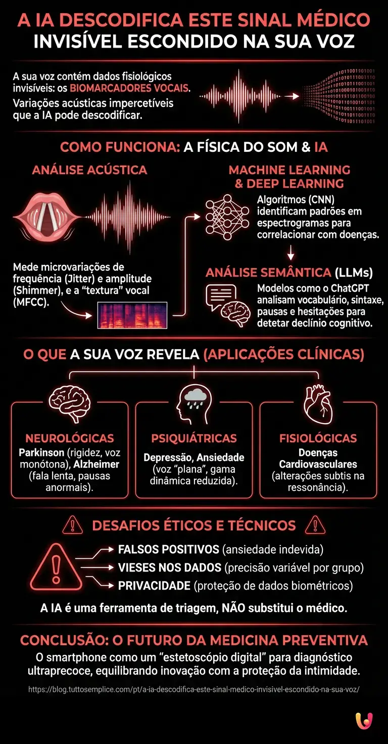A IA descodifica este sinal m&eacute;dico invis&iacute;vel escondido na sua voz - Infogr&aacute;fico resumido