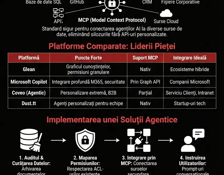 Infografica: Agenți AI: Cele mai bune software-uri de căutare pentru companii
