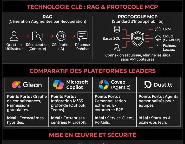Infografica: Agents IA : Les Meilleurs Logiciels de Recherche d'Entreprise