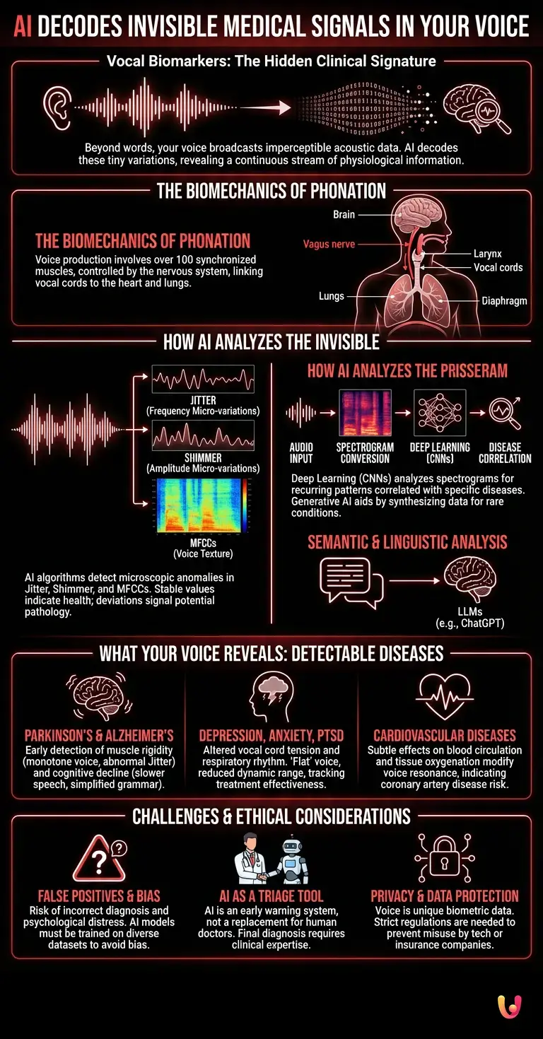AI Decodes This Invisible Medical Signal Hidden in Your Voice - Summary Infographic