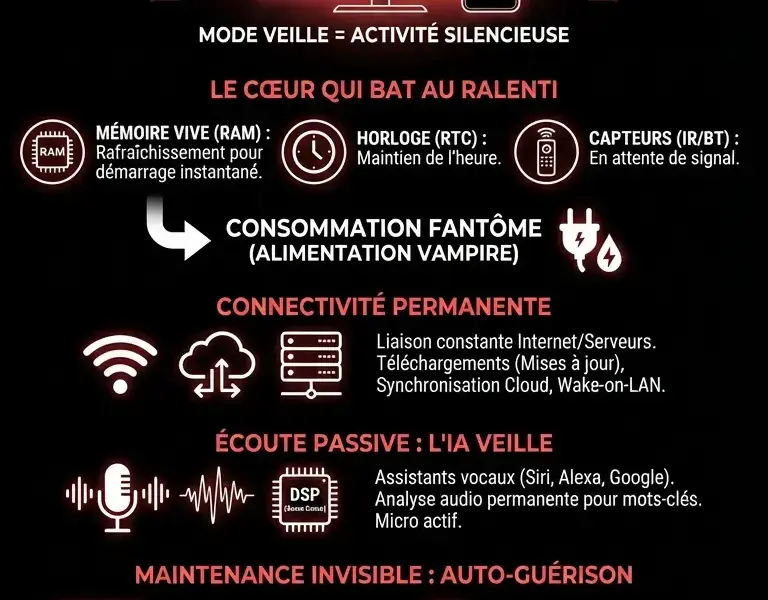 Infografica: Alimentation fant&ocirc;me : le vrai secret de vos &eacute;crans noirs