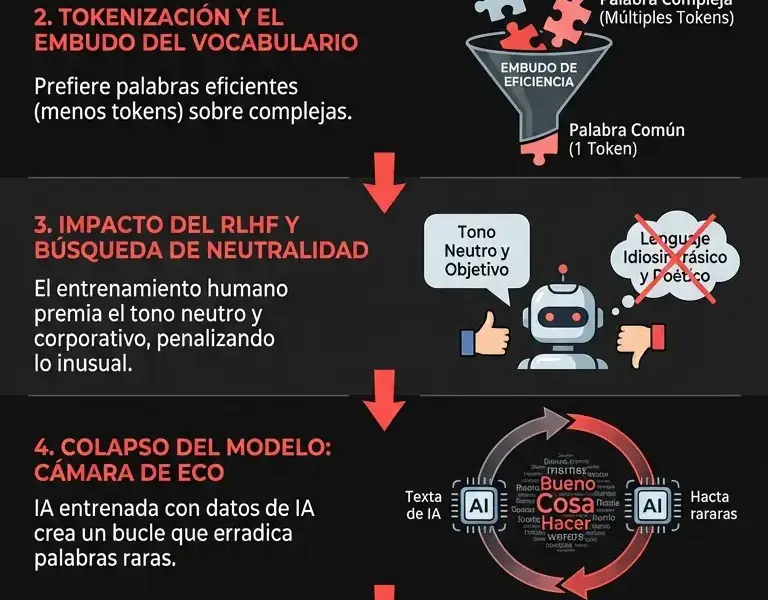 Infografica: Amnesia l&eacute;xica: el costo oculto de la IA en nuestro idioma