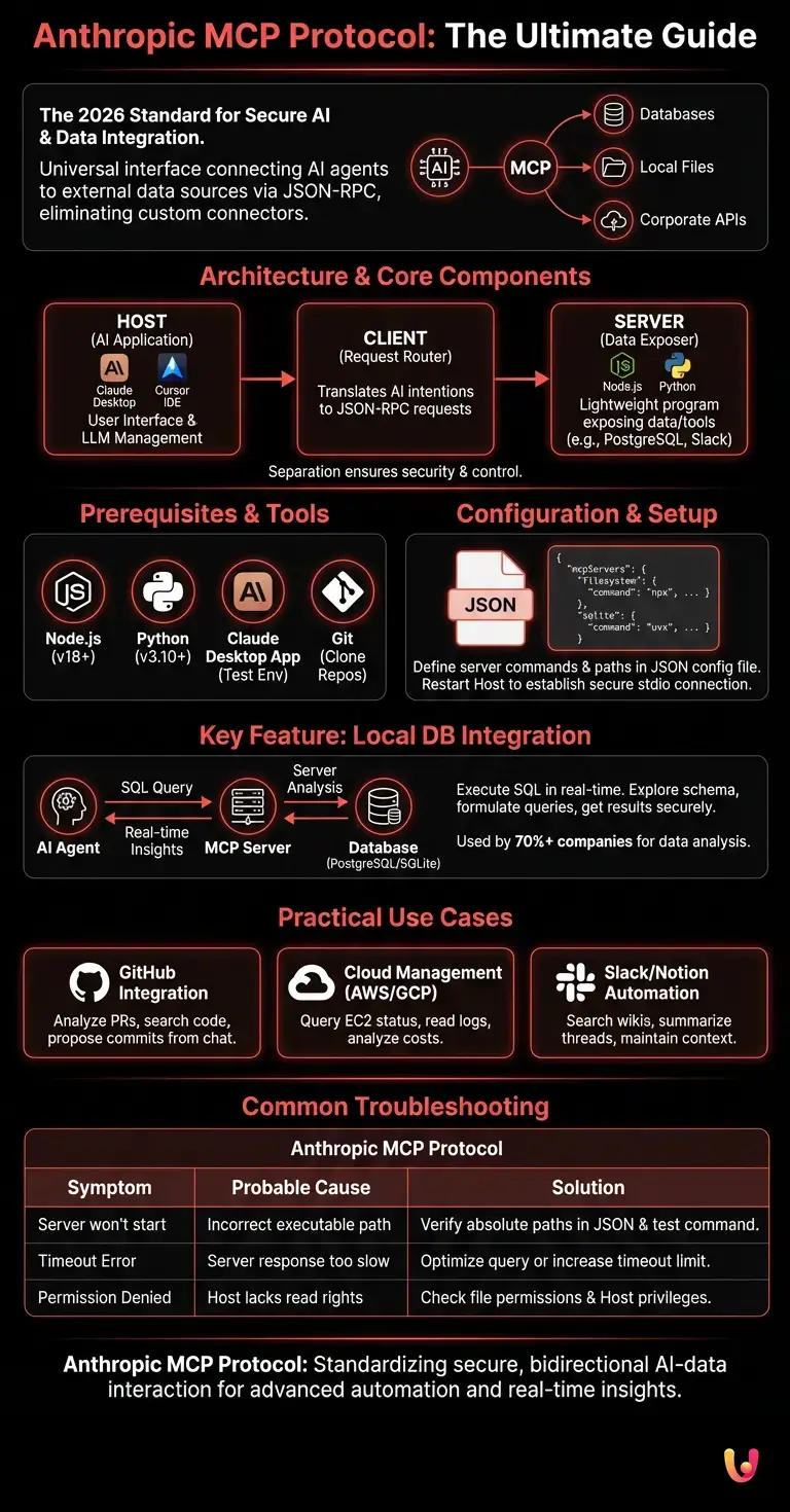 Anthropic MCP Protocol: The Ultimate Guide - Summary Infographic