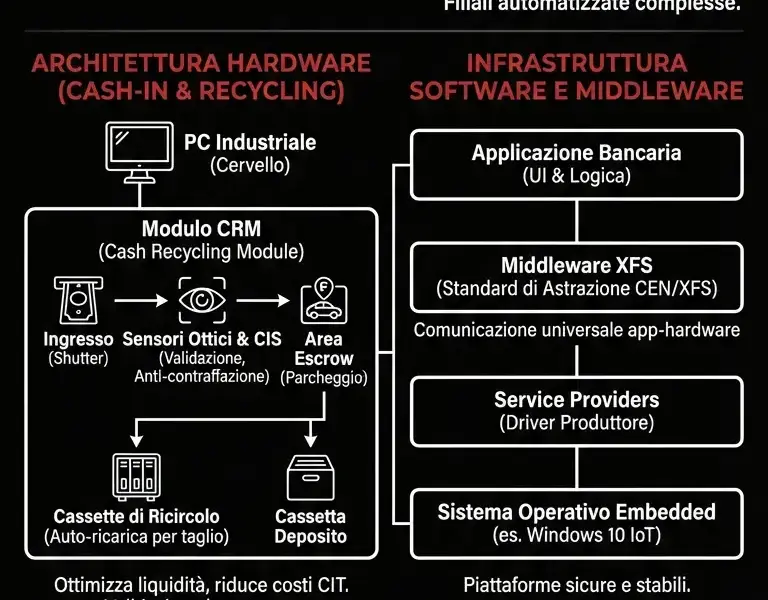 Infografica: Architettura dei Nuovi ATM Postamat: Hardware e Software