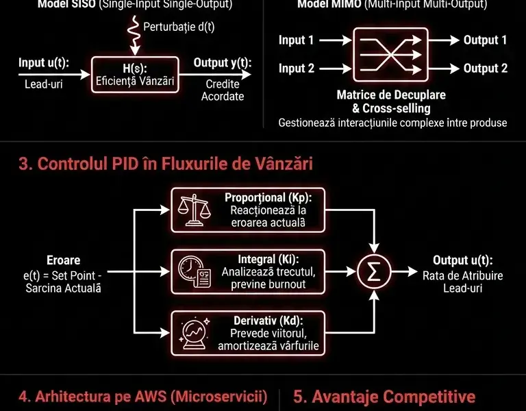 Infografica: Arhitectura CRM Fintech: Teoria Sistemelor și Controlul PID &icirc;n Fluxurile de V&acirc;nzări