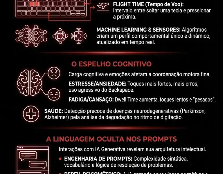 Infografica: Biometria invis&iacute;vel: como seu jeito de digitar exp&otilde;e sua mente