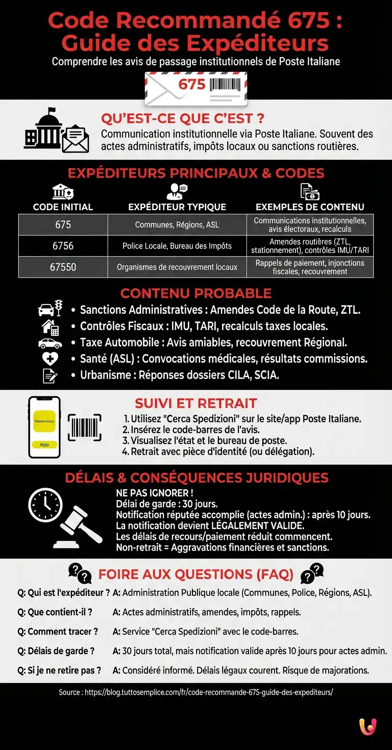 Code Recommandé 675 : Guide des Expéditeurs - Infographie résumant