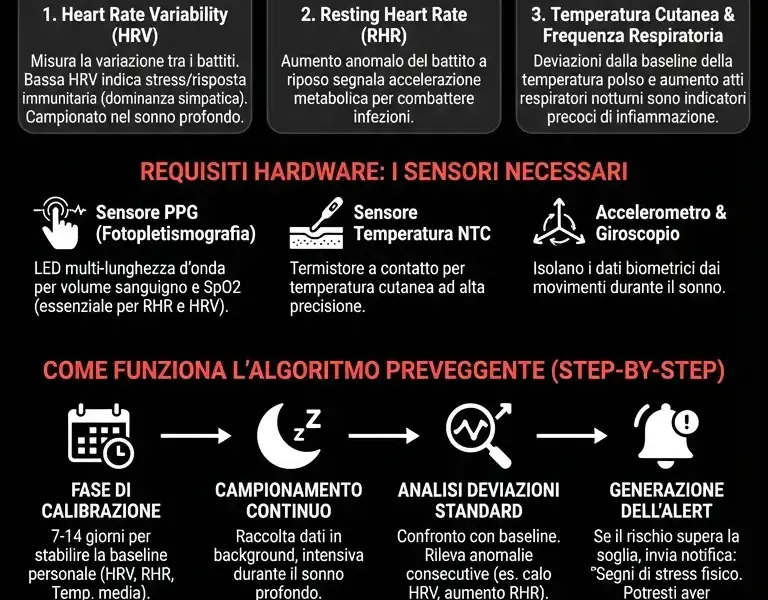 Infografica: Come lo smartwatch rileva febbre in anticipo