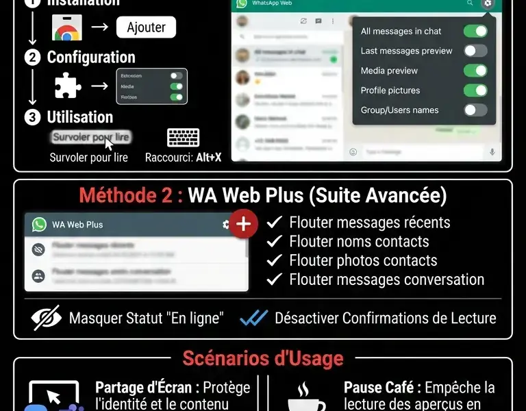 Infografica: Comment Flouter WhatsApp Web : Guide Complet