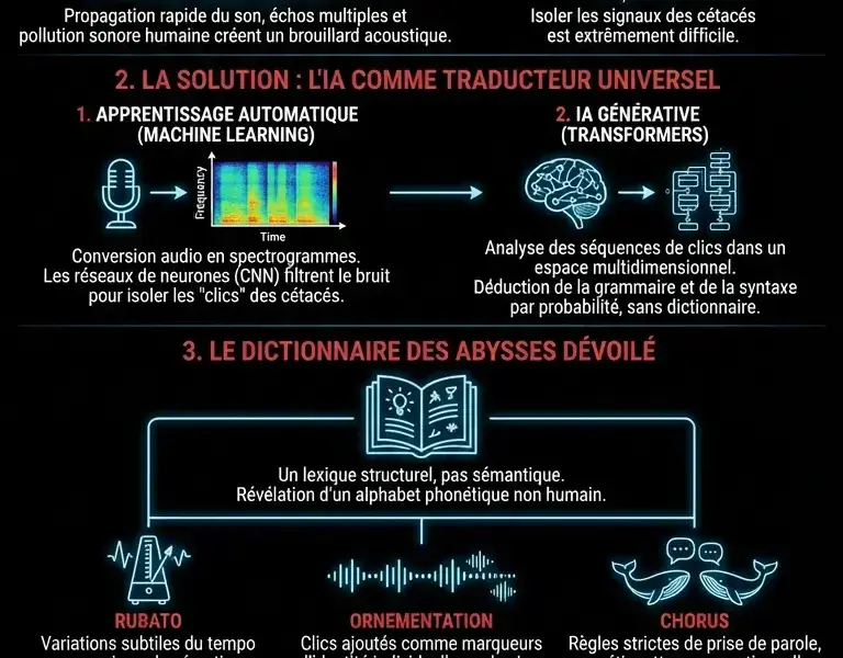 Infografica: Comment l'IA a d&eacute;cod&eacute; le myst&eacute;rieux langage des abysses
