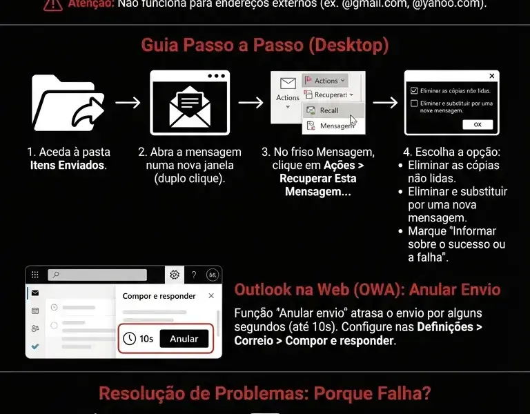 Infografica: Como Cancelar Envio Email Outlook: Guia Completo
