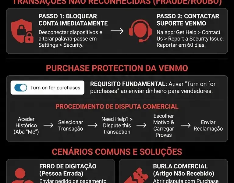 Infografica: Como Contestar D&eacute;bito Venmo: Guia de Reembolso