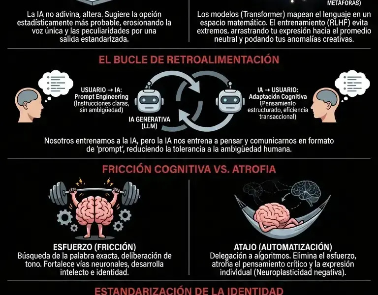 Infografica: C&oacute;mo el texto predictivo reescribe tu identidad cognitiva