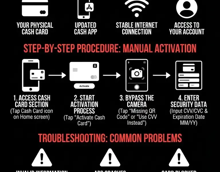 Infografica: Complete Guide: How to Activate Cash App Card Without QR Code