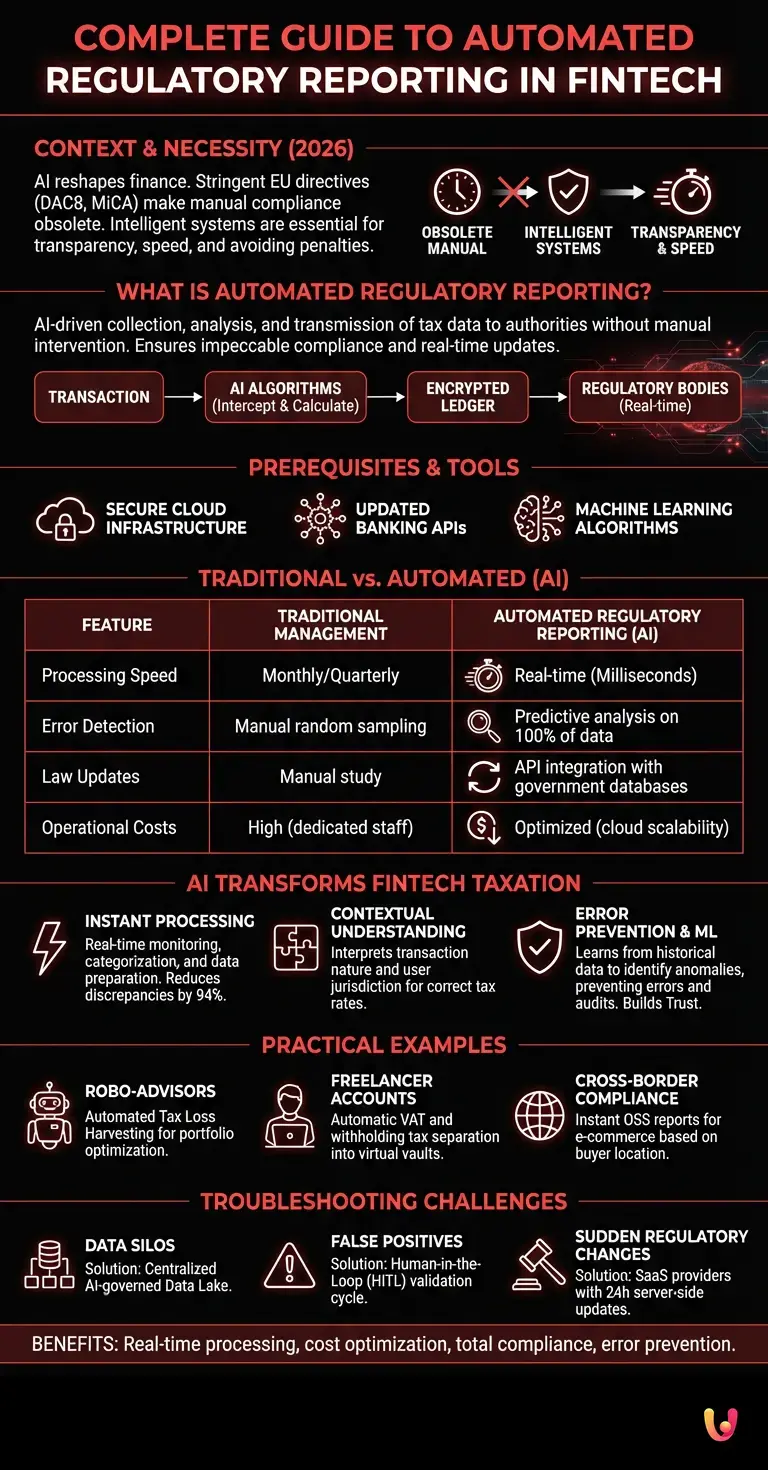 Complete Guide to Automated Regulatory Reporting in FinTech - Summary Infographic