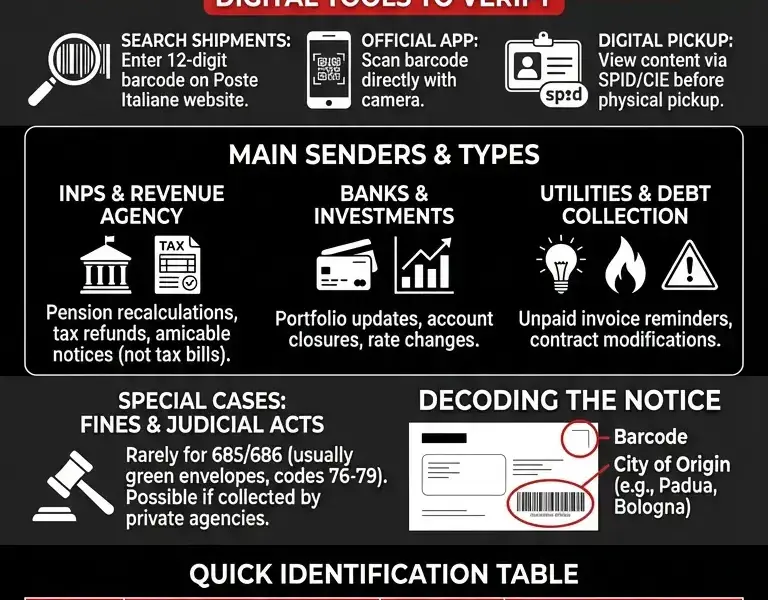 Infografica: Complete Guide to Raccomandata Market 685 and 686