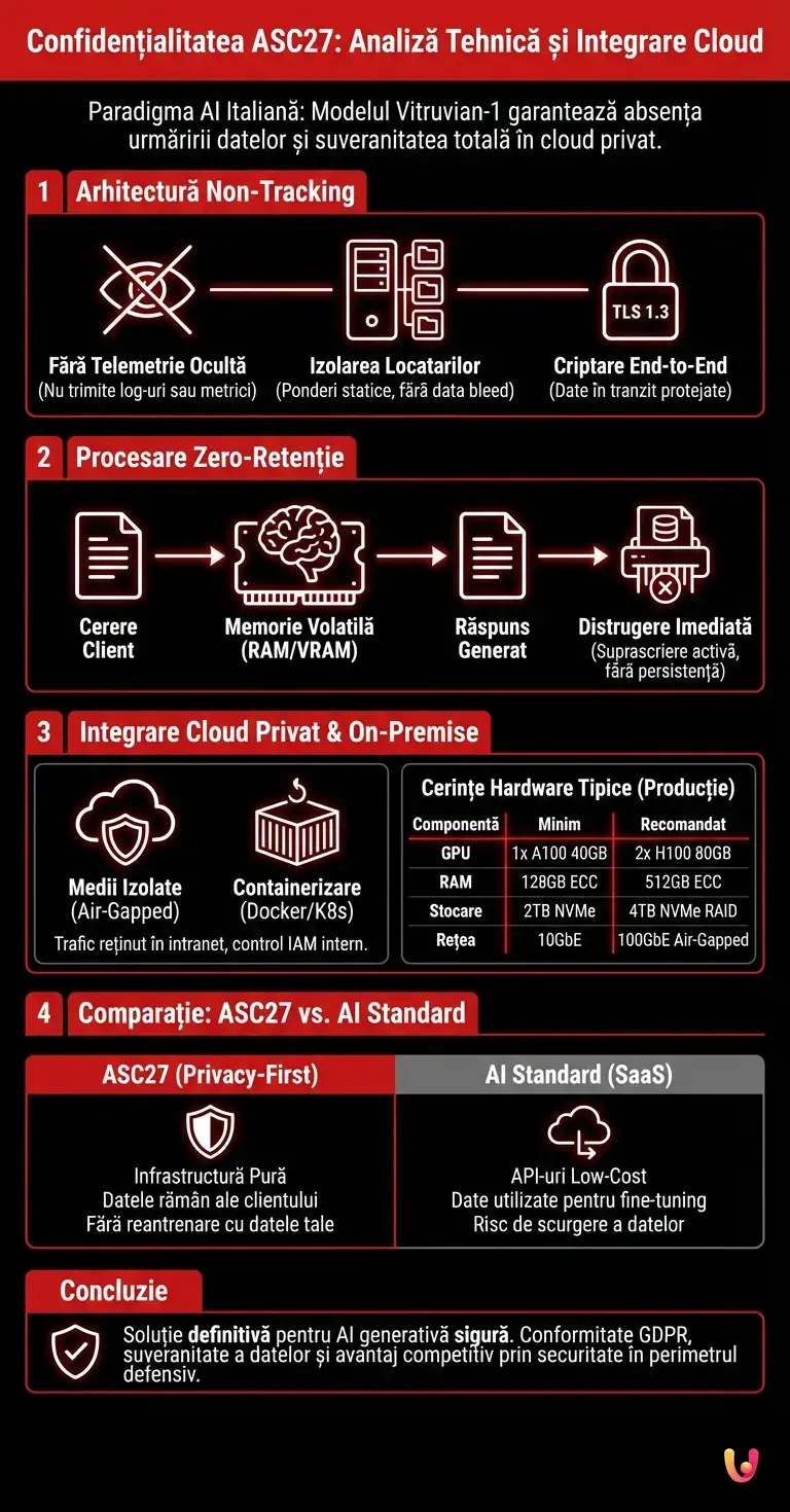 Confidențialitatea ASC27: Analiză Tehnică și Integrare Cloud - Infografic rezumativ