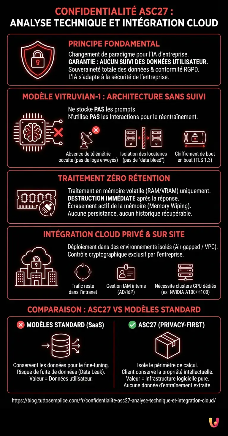 Confidentialité ASC27 : Analyse Technique et Intégration Cloud - Infographie résumant