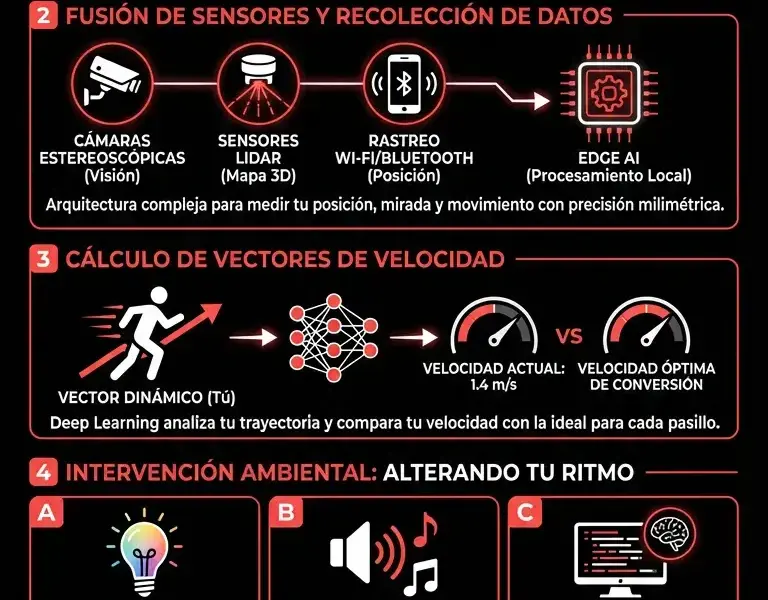 Infografica: Coreograf&iacute;a comercial: la IA que manipula tus pasos al comprar