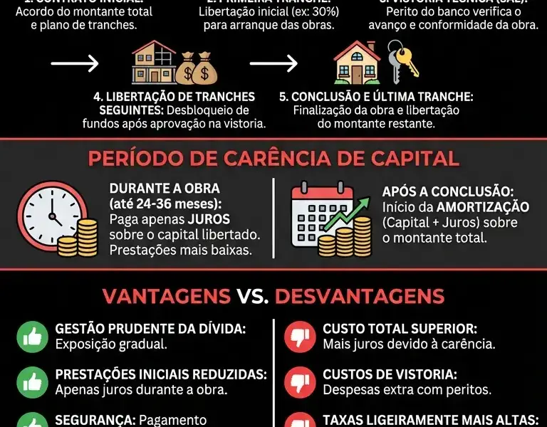 Infografica: Cr&eacute;dito Habita&ccedil;&atilde;o por Fases de Obra (SAL): Guia completo para a liberta&ccedil;&atilde;o de fundos