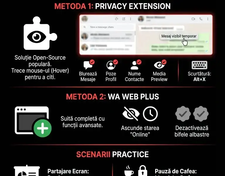 Infografica: Cum să Blurezi WhatsApp Web: Ghid Complet