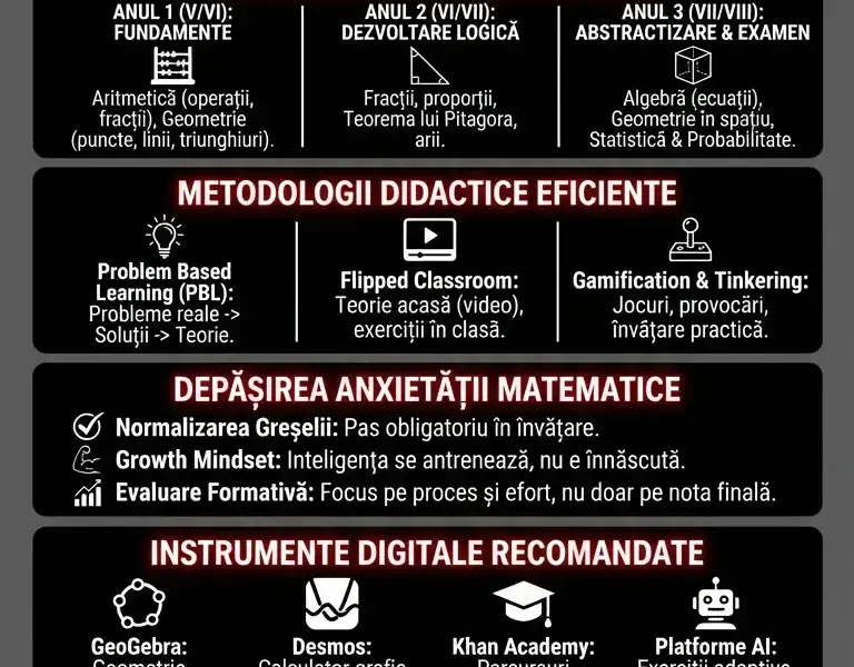 Infografica: Cum să Predai Matematica la Gimnaziu: Ghid Complet