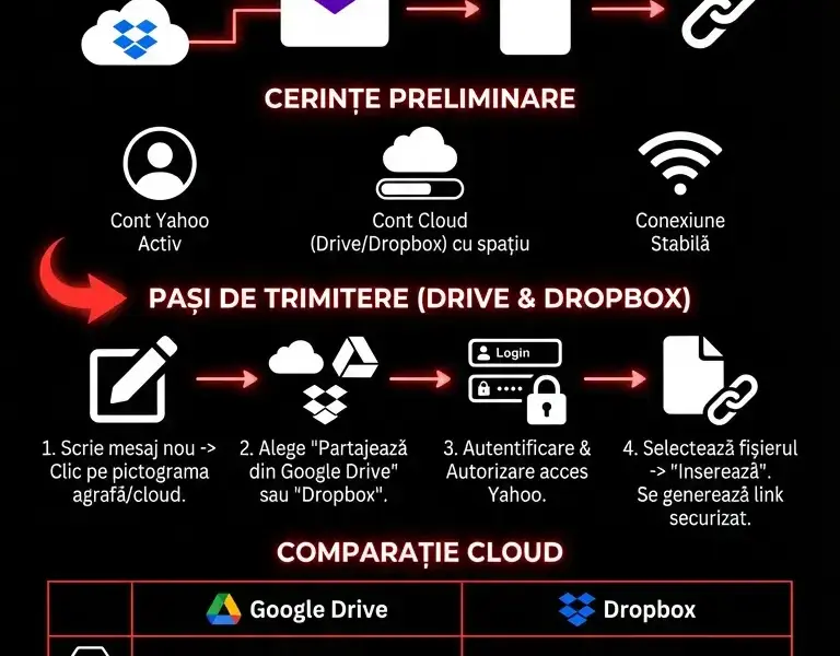 Infografica: Cum să Trimiți Atașamente Mari pe Yahoo: Ghid Complet