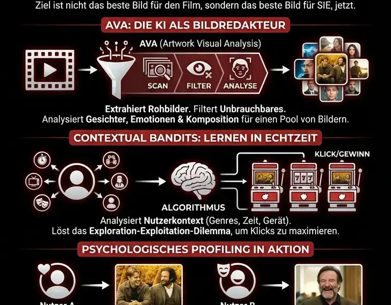 Infografica: Das 1,8-Sekunden-Fenster: Wie KI Ihre Filmwahl diktiert