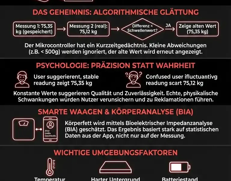 Infografica: Das Gewichts-Paradoxon: Wie digitale Waagen heimlich t&auml;uschen