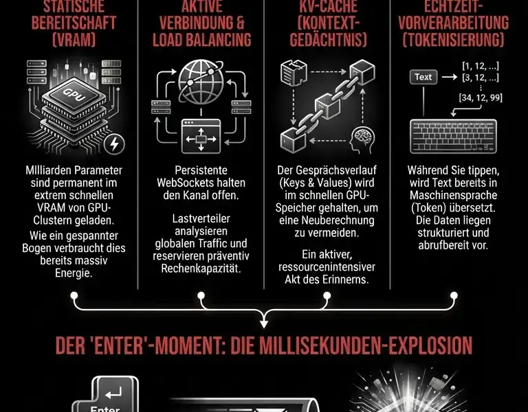 Infografica: Das Standby-Mysterium: Warum KI-Modelle niemals wirklich warten