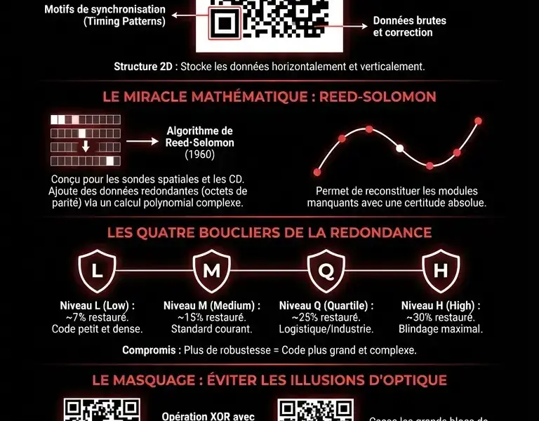 Infografica: D&eacute;chir&eacute; ou ray&eacute; : le g&eacute;nie math&eacute;matique derri&egrave;re le Code QR