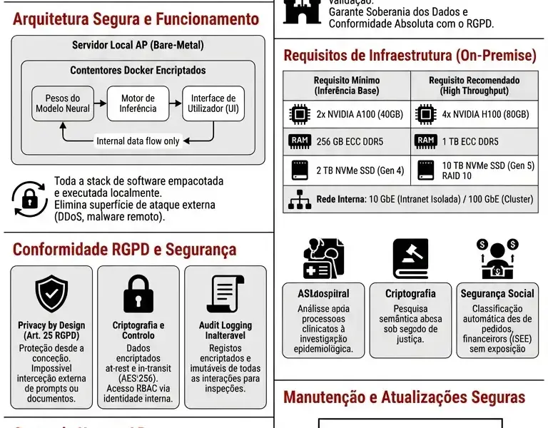 Infografica: Deploy Offline Vitruvian-1: Intelig&ecirc;ncia Artificial na AP e RGPD