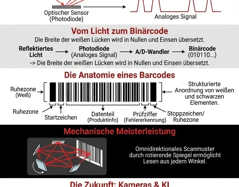 Infografica: Der Kassen-Irrtum: Welches Detail der Scanner in Wahrheit liest