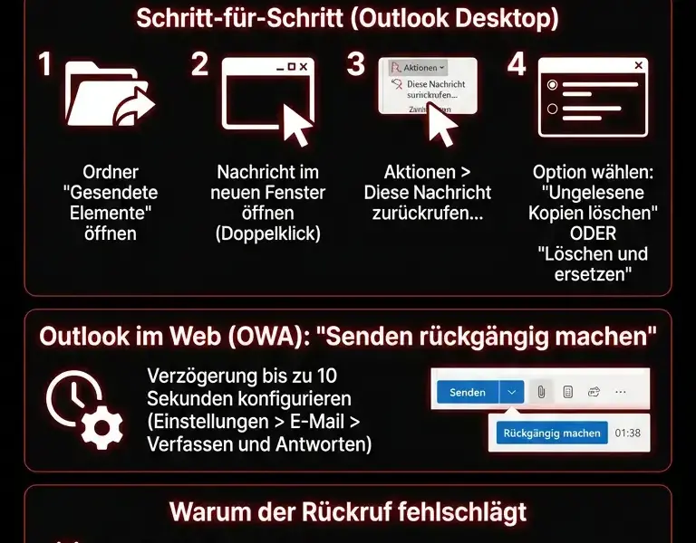 Infografica: E-Mail-Versand in Outlook r&uuml;ckg&auml;ngig machen: Der komplette Leitfaden