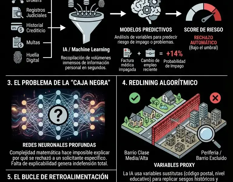 Infografica: Exilio residencial: la IA que decide d&oacute;nde tienes derecho a vivir