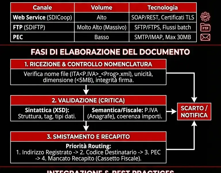 Infografica: Flusso XML SdI: Architettura e Backend di Sogei