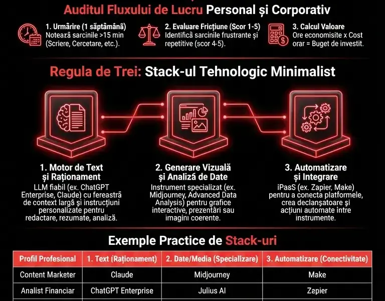 Infografica: Gestionarea AI Overload: Alegerea celor 3 Instrumente Esențiale