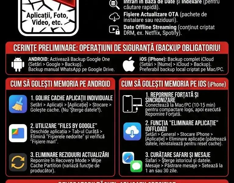 Infografica: Ghid Complet pentru Memoria Altele pe Smartphone: Cum să o Golești