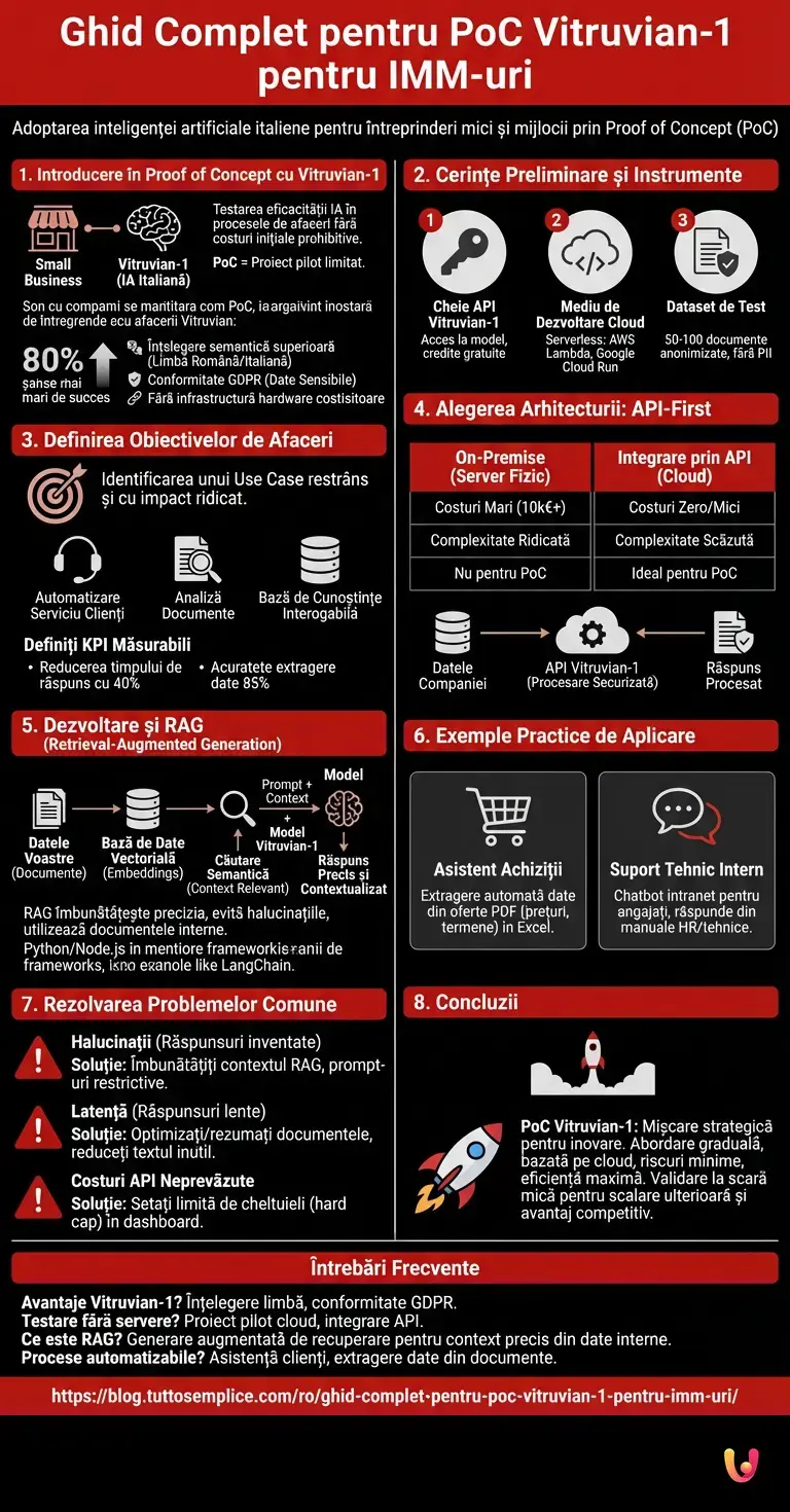 Ghid Complet pentru PoC Vitruvian-1 pentru IMM-uri - Infografic rezumativ