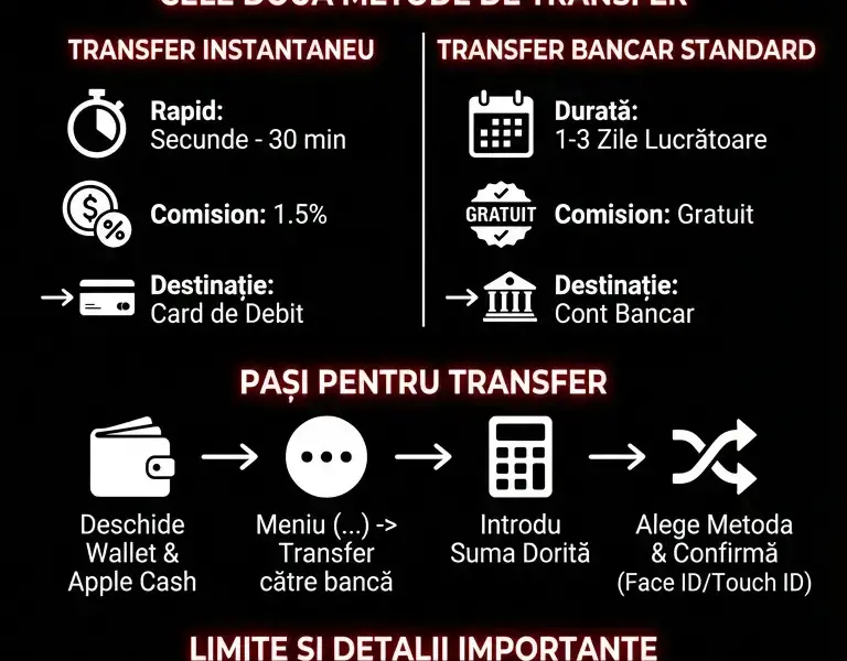 Infografica: Ghid: Cum să transferi bani prin Apple Pay