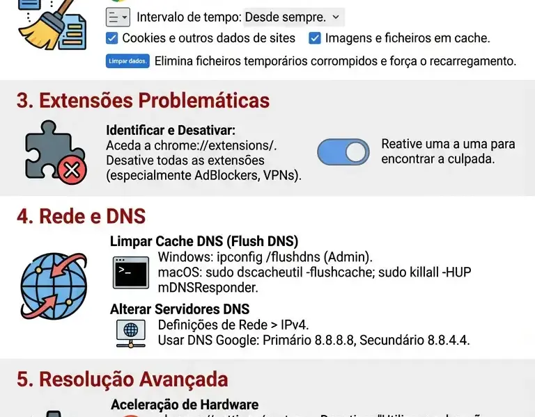 Infografica: Gmail n&atilde;o carrega no Chrome: Guia Completo para Resolver