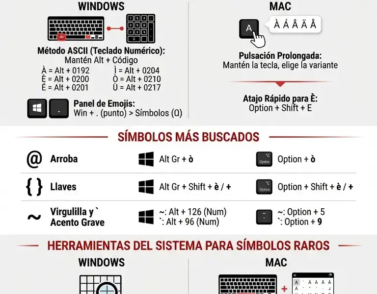 Infografica: Gu&iacute;a Completa de Caracteres Especiales del Teclado y S&iacute;mbolos