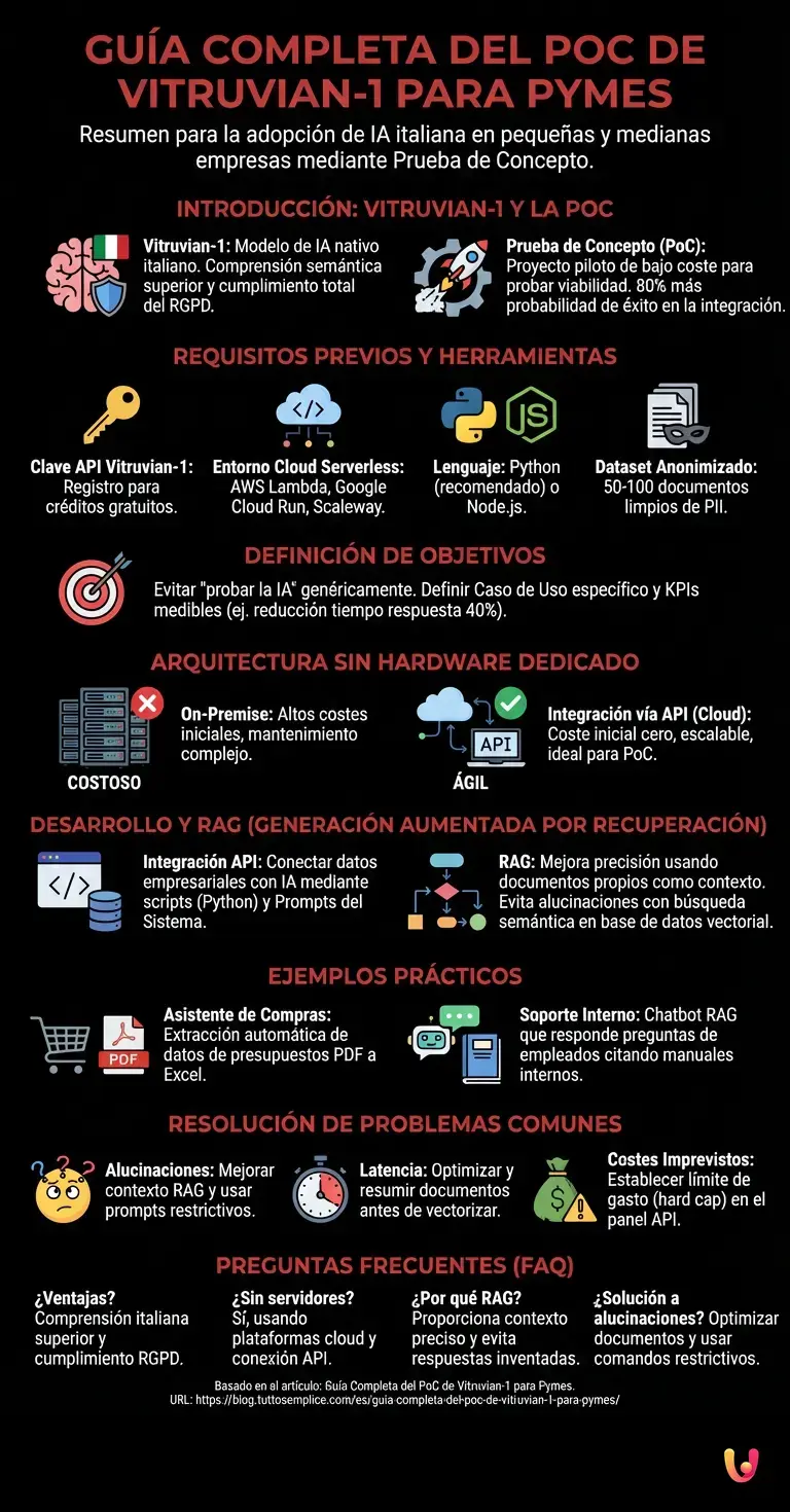 Gu&iacute;a Completa del PoC de Vitruvian-1 para Pymes - Infograf&iacute;a resumen