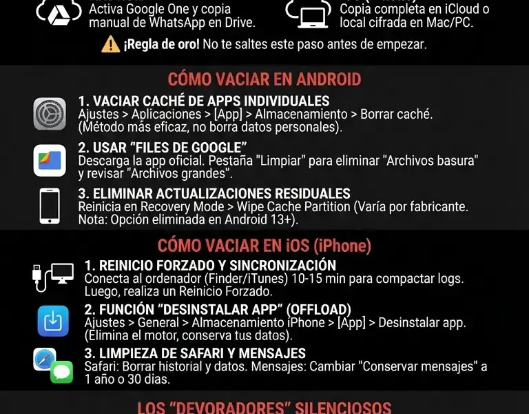 Infografica: Gu&iacute;a Completa sobre la Memoria Otros en Smartphone: C&oacute;mo Vaciarla