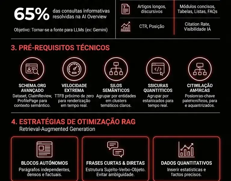 Infografica: Guia Completo de GEO vs SEO para as AI Overviews